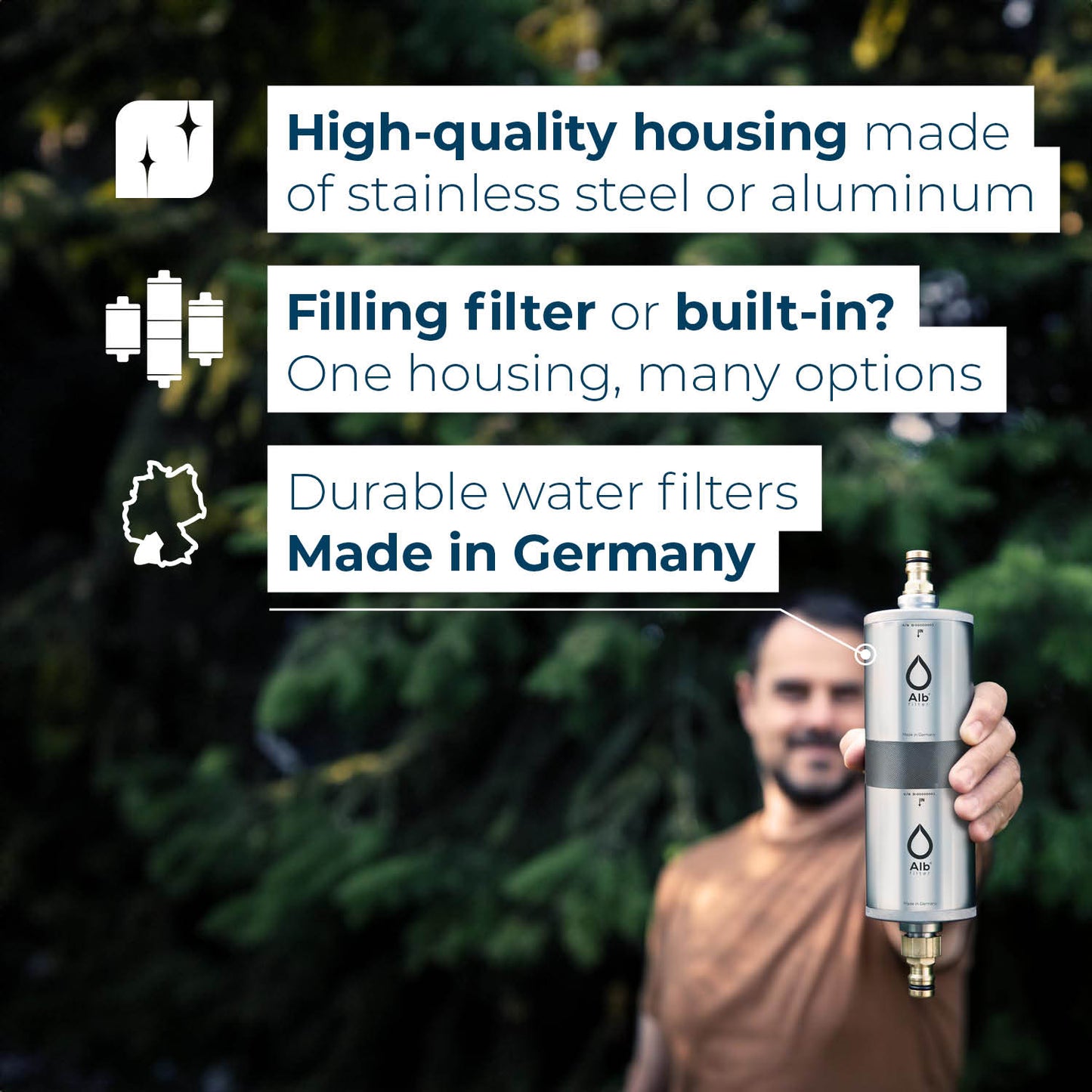 Alb Filter® Travel Fusion Active and Nano Drinking Water Filter | Fixed Instillation