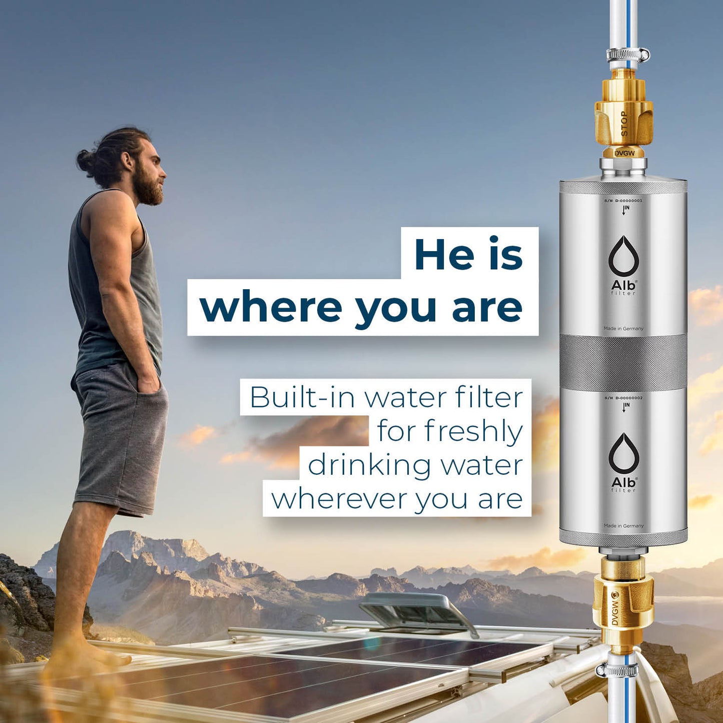 Alb Filter® Travel Fusion Active and Nano Drinking Water Filter | Fixed Instillation